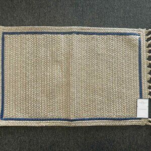 Brand New Threshold Kitchen Rug, 20” x 34”, Blue/Tan.